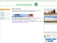 Tablet Screenshot of klinikverzeichnis-online.de